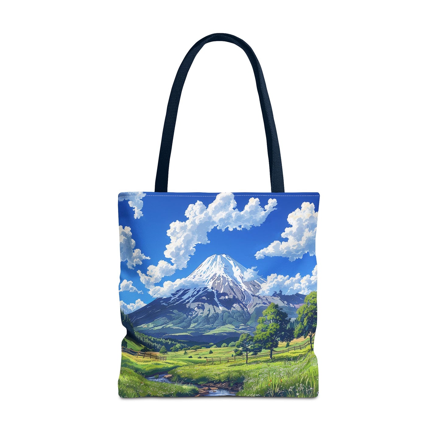 Mount Fuji Serenity Tote Bag - Carry the Tranquil Beauty of Japan's Iconic Peak! Available in 3 sizes.