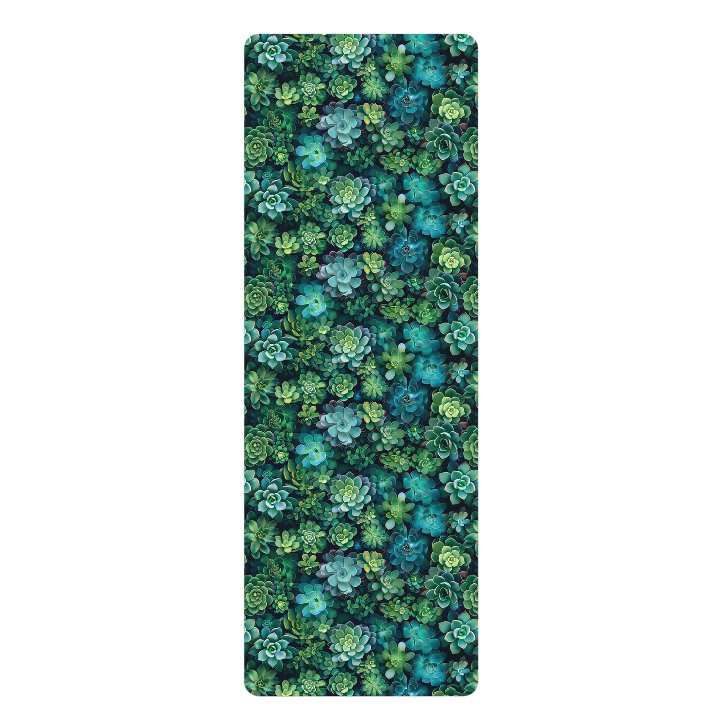 Succulent Forest Rubber Yoga Mat - Unroll Serenity with Every Pose!