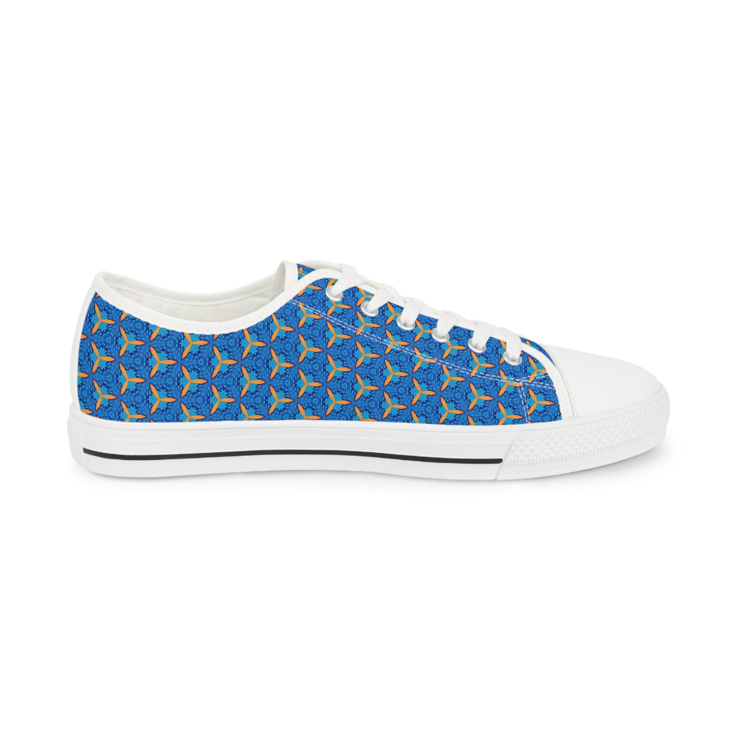GeoHive Men's Low Top Sneakers - Step into Sharp Style - Where Geometry Meets Bold Color!