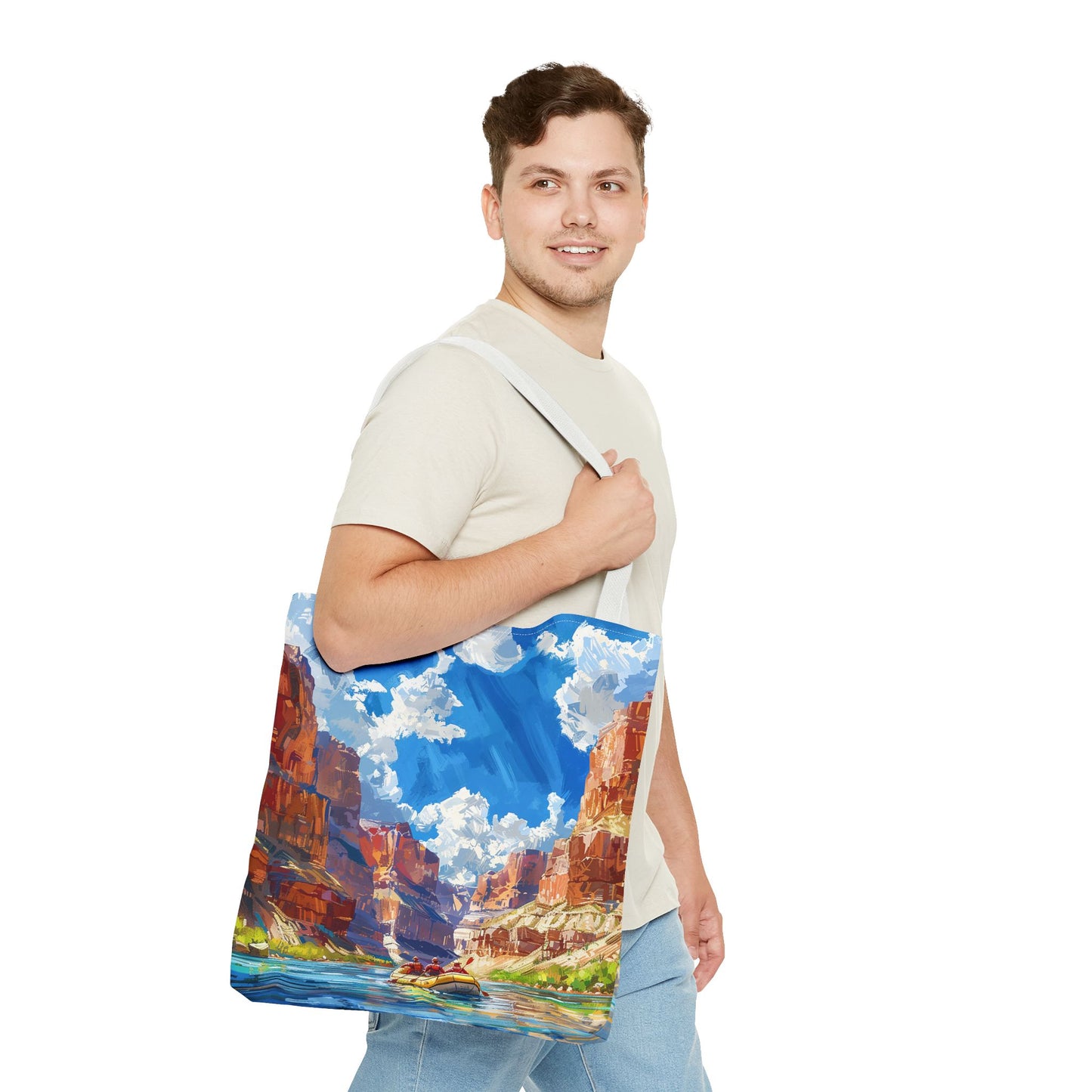 Colorado River Rafting Tote Bag - Ride the Rapids Through the Grand Canyon - Carry the Adventure! Available in 3 sizes.
