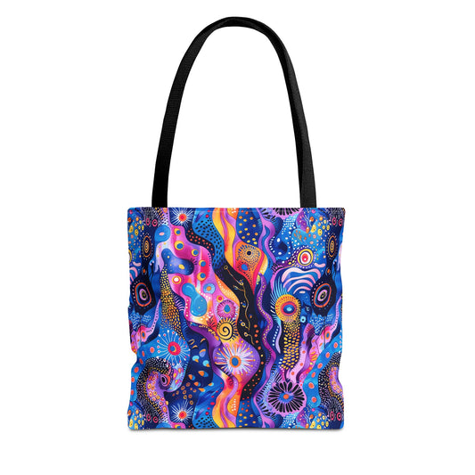 Purple Craziness Tote Bag - Embrace the Purple Chaos, Travel in Style! Available in 3 sizes.