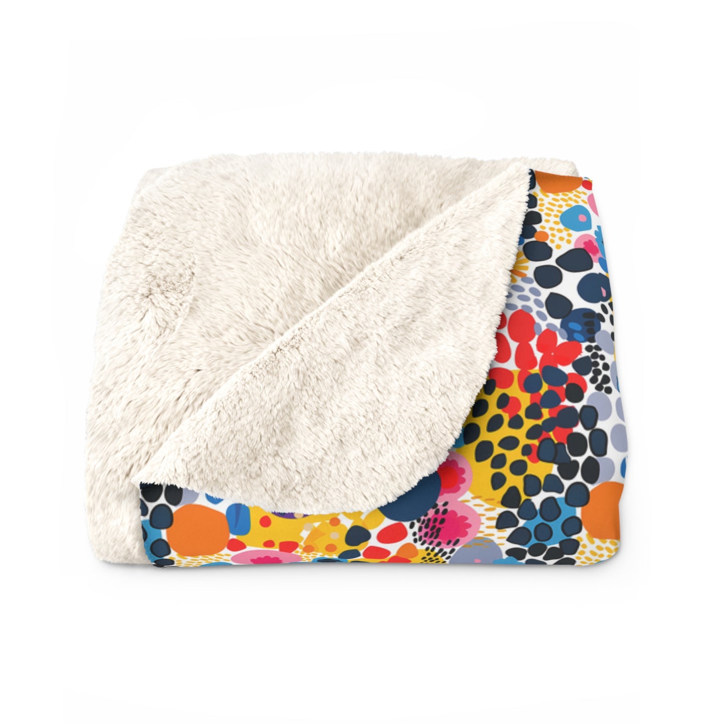 ColorSplash Pop Sherpa Fleece Blanket - Wrap Yourself in a Burst of ARt - ColorSplash Pop Sherpa Fleece! Available in 2 sizes.