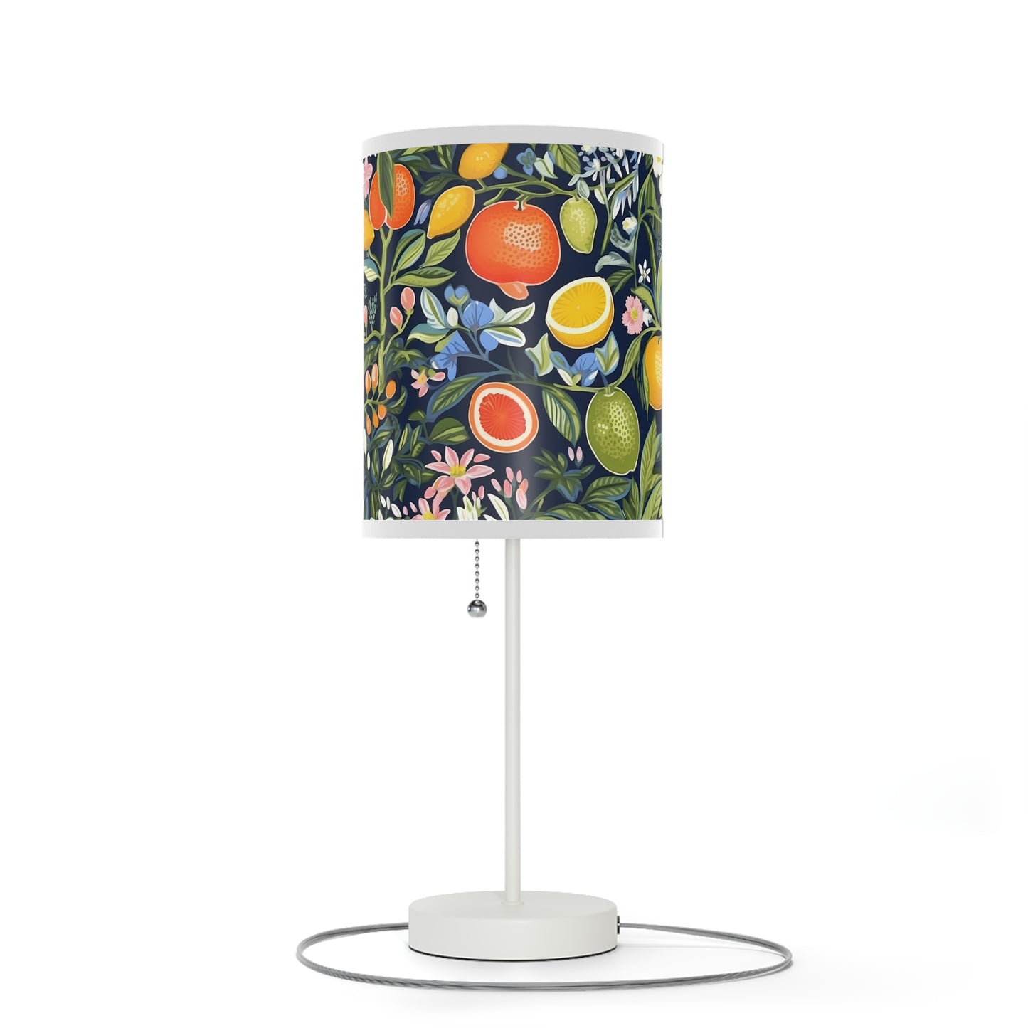 Magical Fruitiness Modern Table Lamp. 20" Tall, Metal Stand, US|CA Plug, Available in 2 Finishes & Multiple Trim Colors