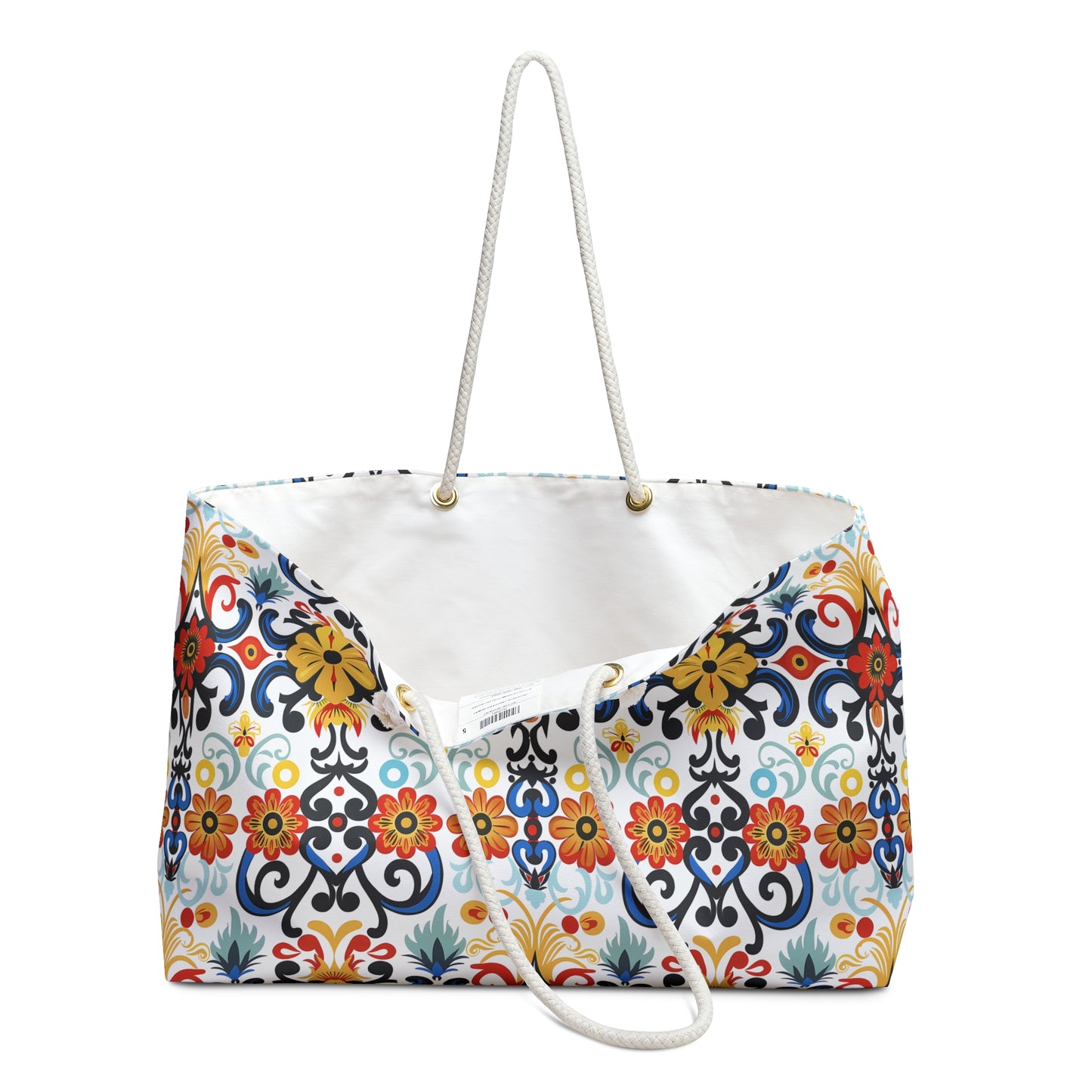 Golden Mediterranean Harmony Weekender Bag - Carry a Piece of the Mediterranean - Timeless Elegance for Every Journey!