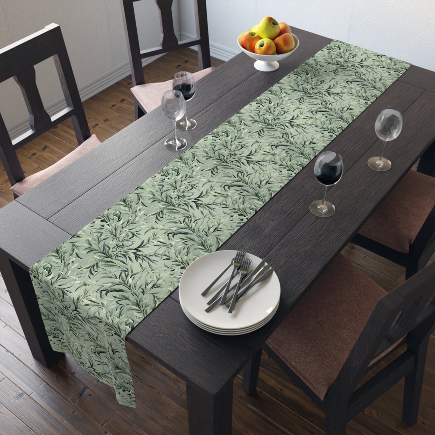 Vintage Vines Table Runner - Cotton Twill - Available in 2 sizes: 16" x 72" and 16" x 90".