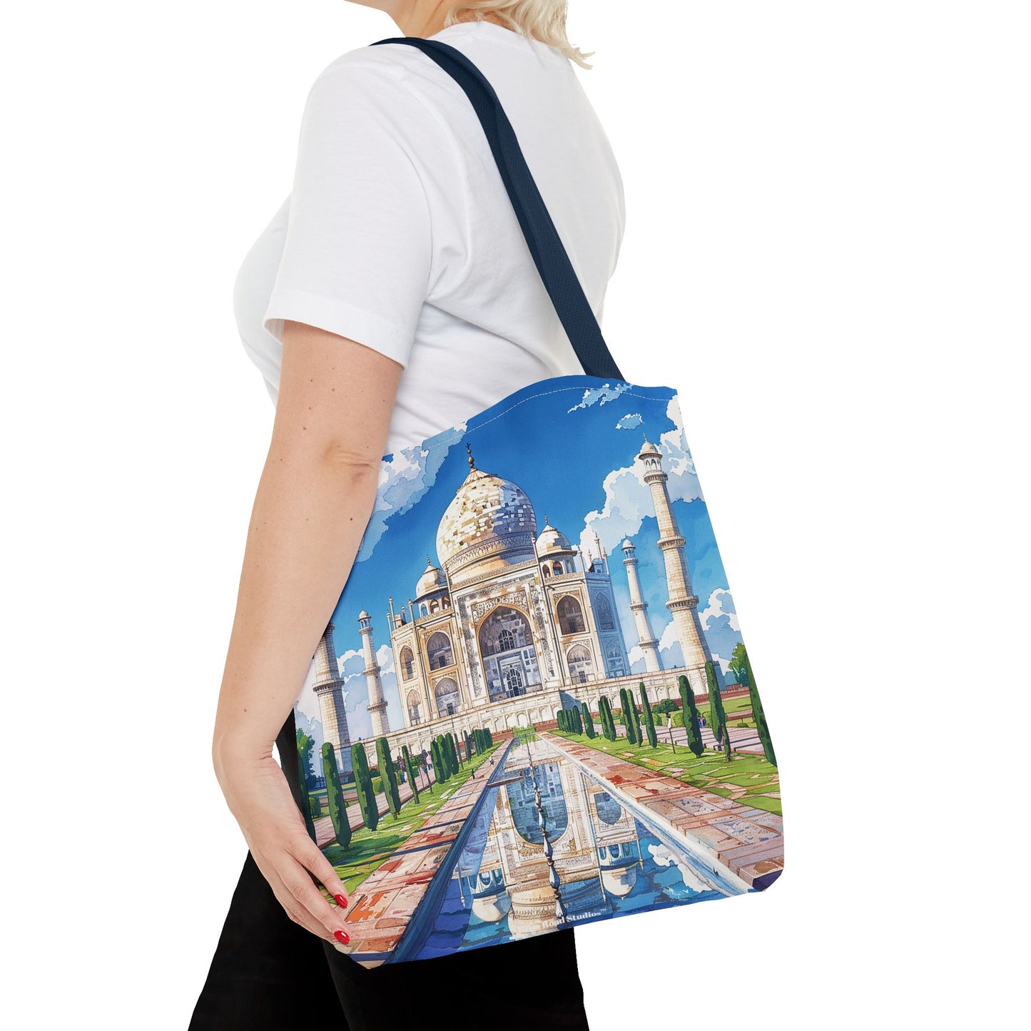 Taj Mahal Reflection Tote Bag - Carry the Splendor of the Taj Wherever You Go! Available in 3 sizes.