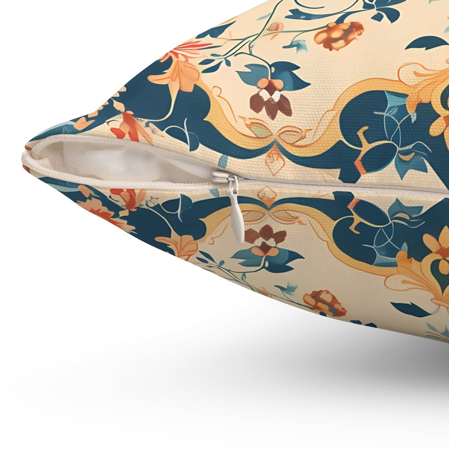 Alhambra Garden Square Throw Pillow - Spun Polyester - Double-Sided Print - Concealed Zipper - Available in 4 sizes.