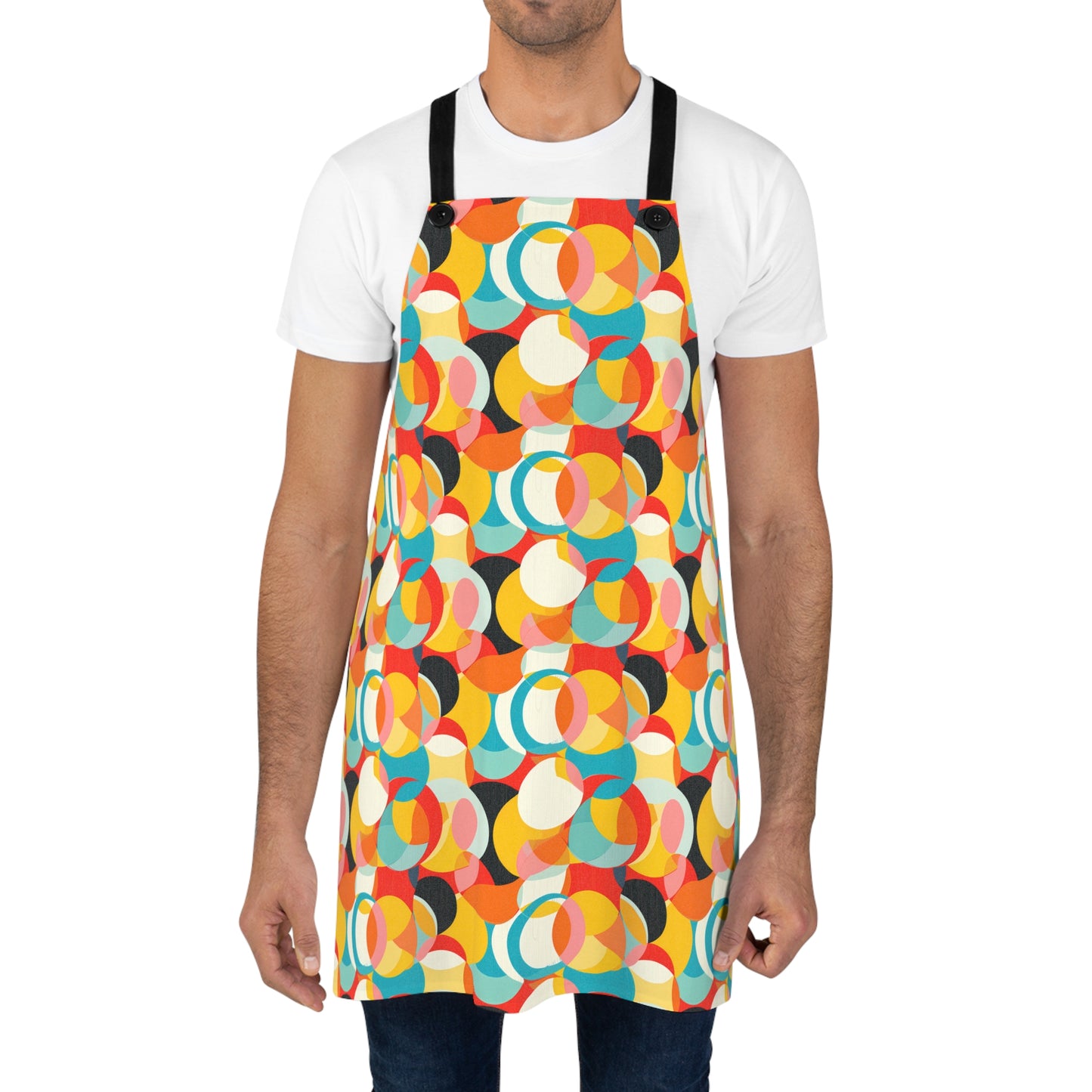Mod Circle Medly Adult Apron - Cook Up Style - Bring Retro Circles and Vibes to Your Kitchen Style!