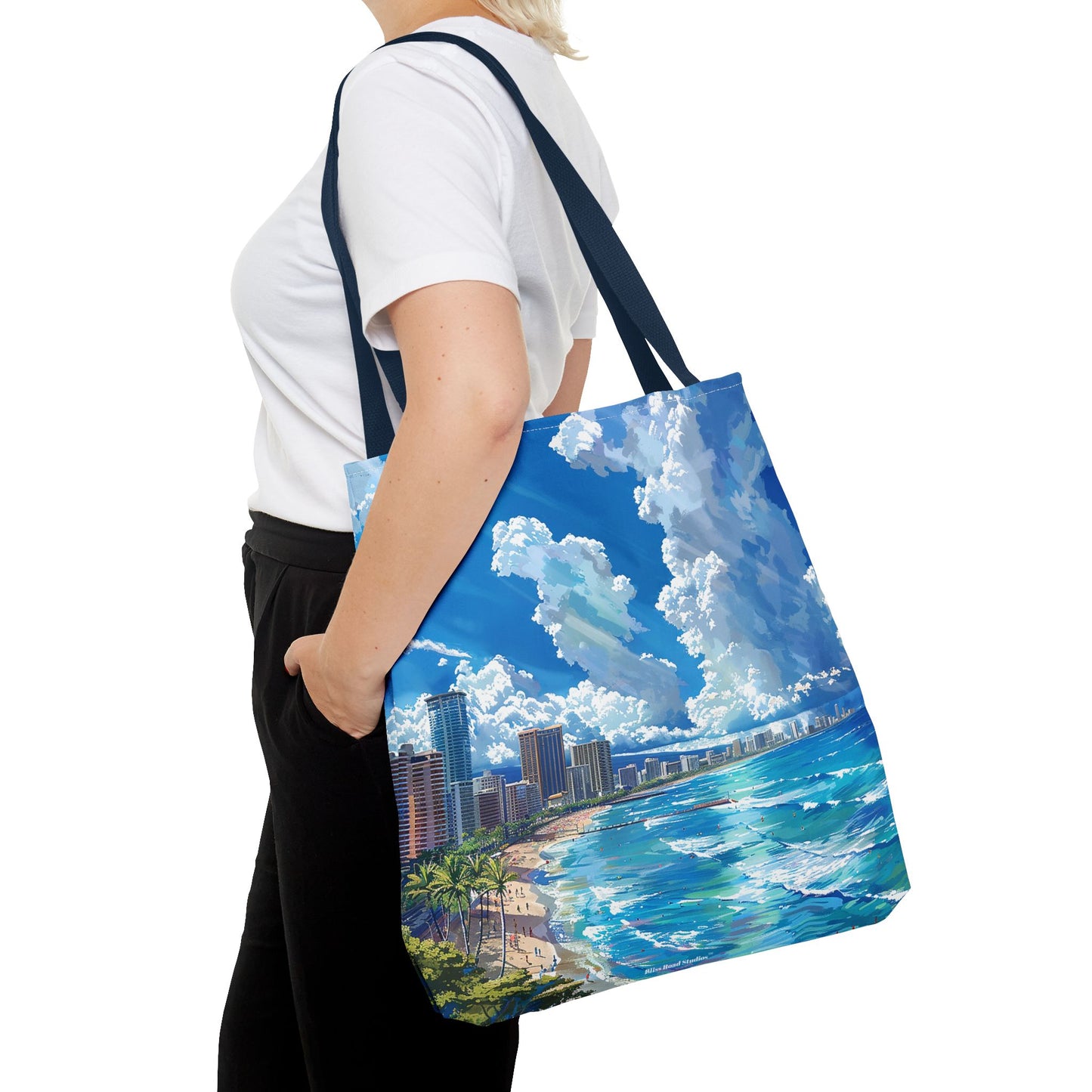 Waikiki Beach Tote Bag - Carry a Slice of Hawaiian Paradise Wherever You Go! Available in 3 sizes.