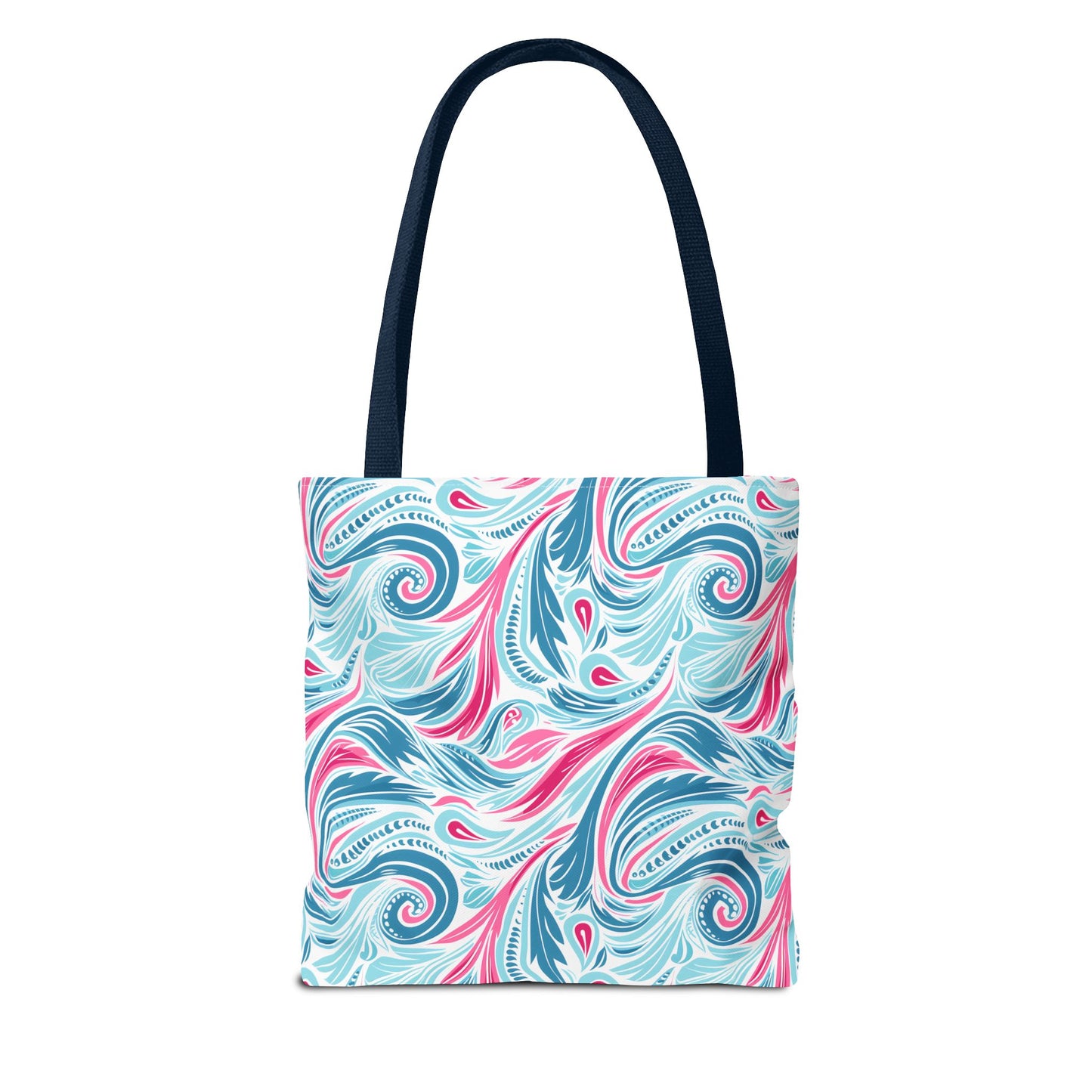 Teal Tide Twirl Tote Bag - Go Through Life with Coastal Charm! Available in 3 sizes.
