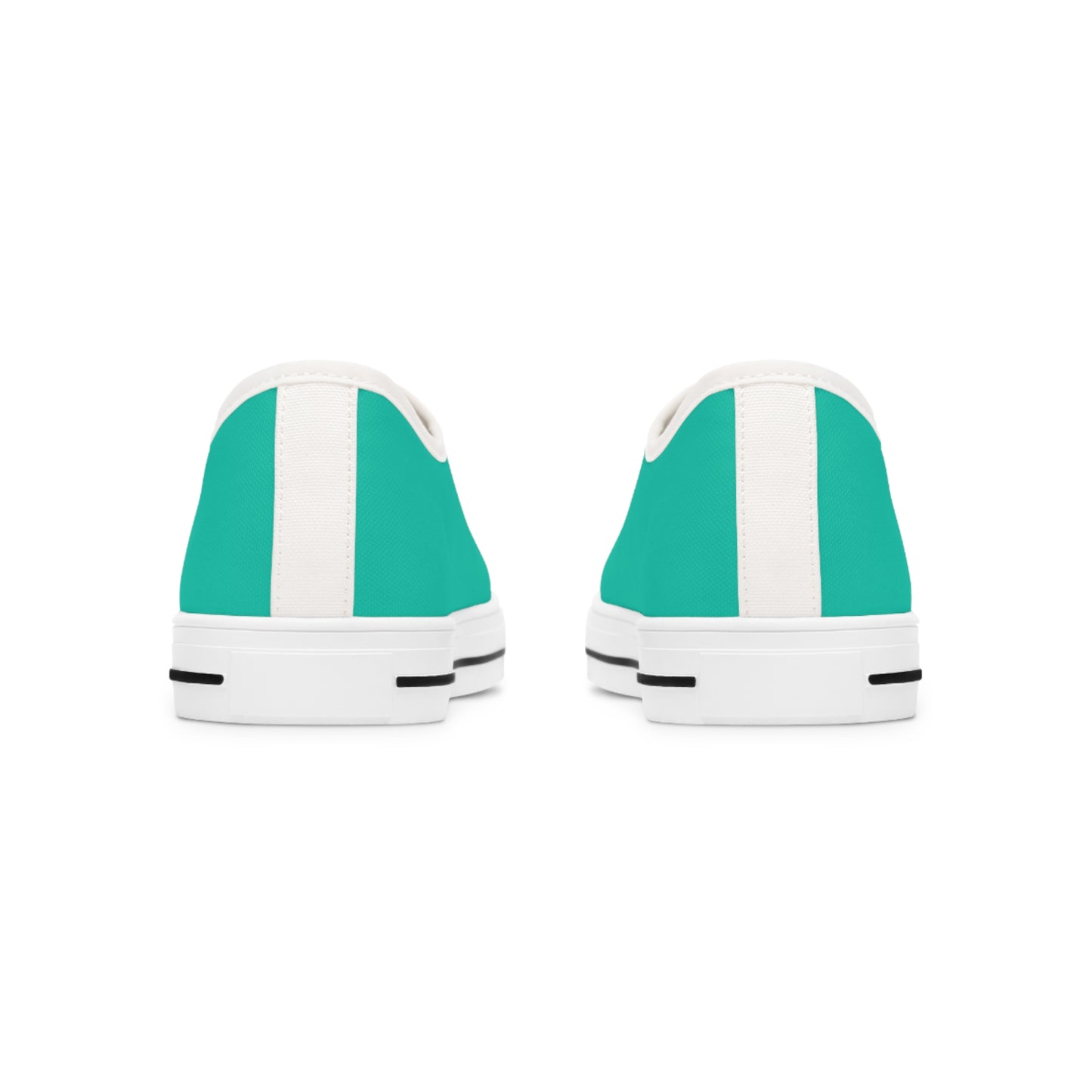 Turquoise Reef Ladies' Two-Tone Low Top Sneakers - Ride the Waves – Where Ocean Blue Meets Turquoise Cool!