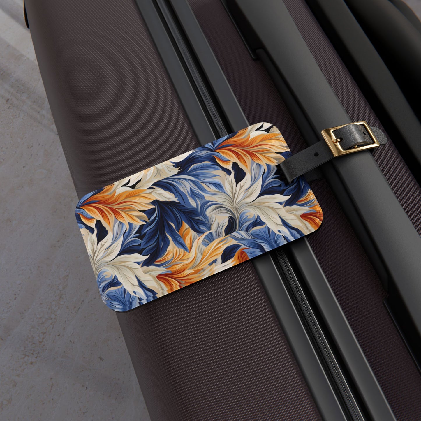 Feathered Fresco Fusion Acrylic Luggage Tag - Travel in Timeless Style with the Feathered Fresco Fusion Acrylic Luggage Tag!