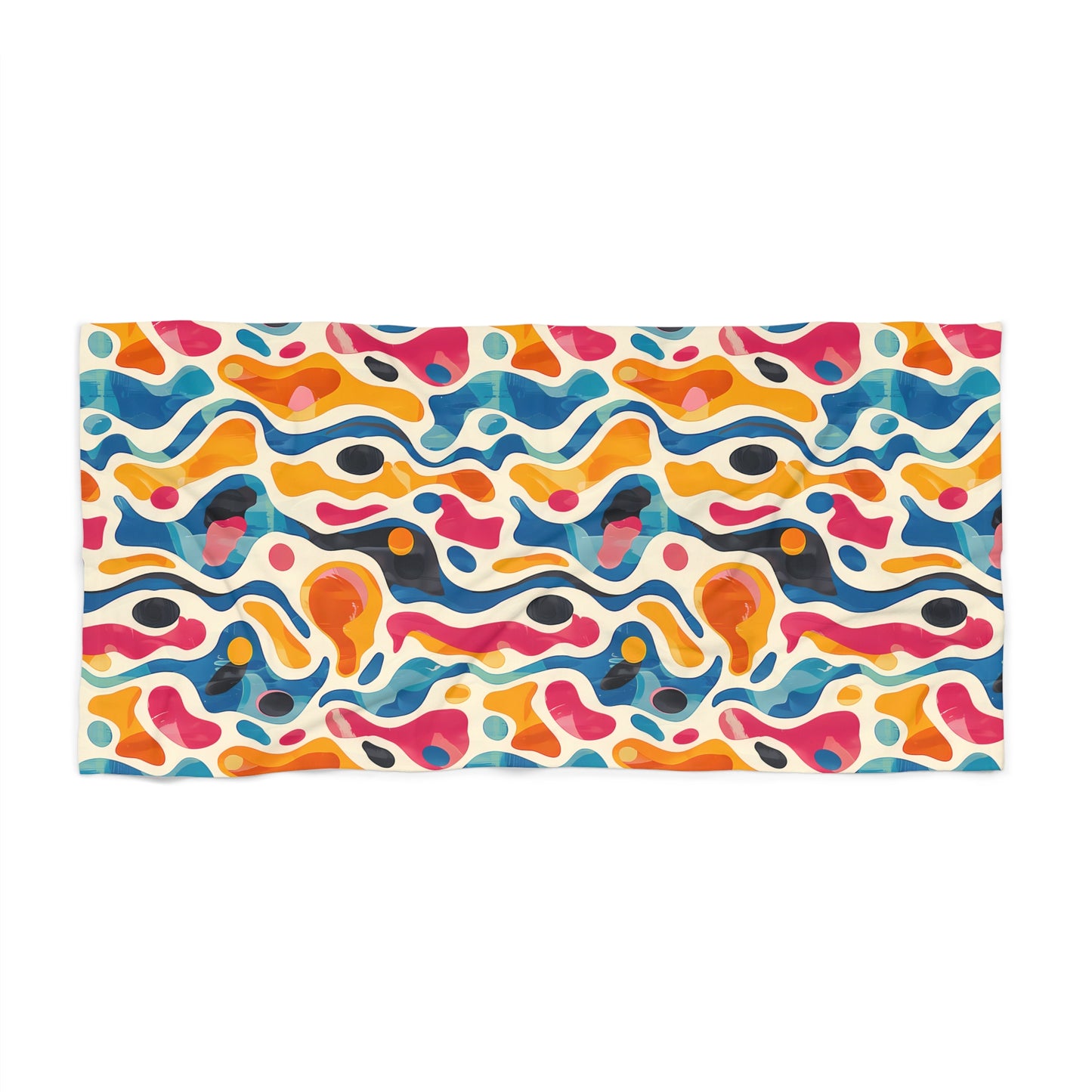 Oceanic Color Splash Luxurious Beach Towel - Dive into Colorful Comfort with Oceanic Color Splash! Available in 2 sizes.