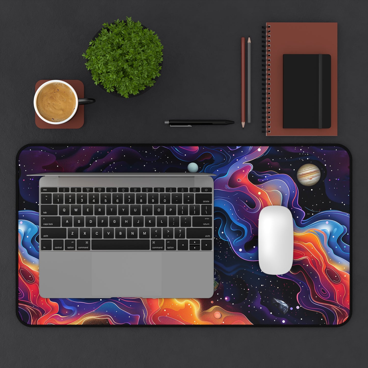 Planetary Solar Flare Desk Mat (Desk Pad) - Explore the Cosmos from Your Desk! Available in 3 sizes.