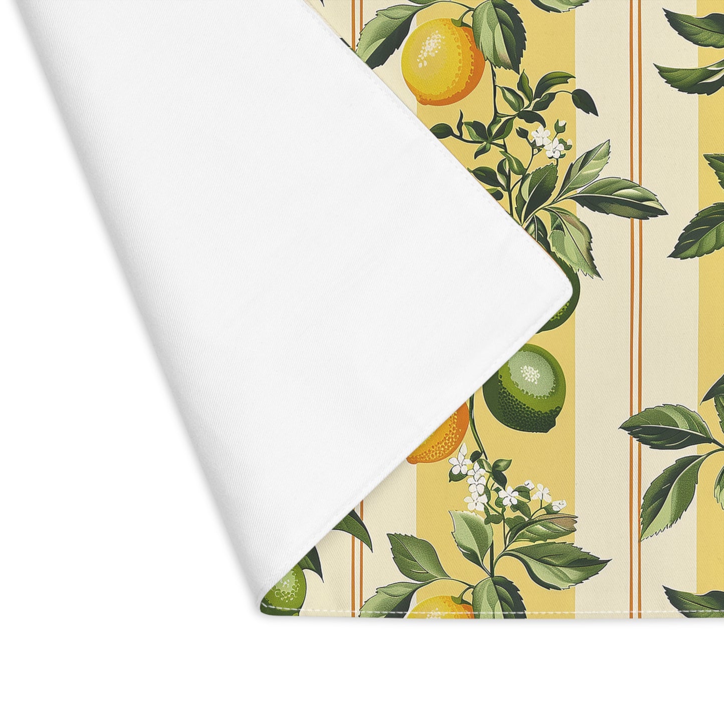 Lemony Lime Placemat - Brighten Your Table with a Citrus Burst of Elegance! Cotton Twill - 18" x 14"