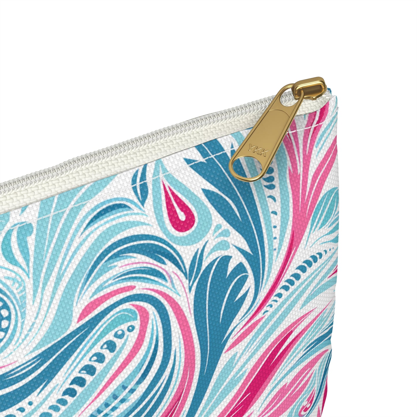 Teal Tide Twirl Accessory Pouch - Ride the Waves of Whimsy with Coastal Charm! Available in 2 sizes.