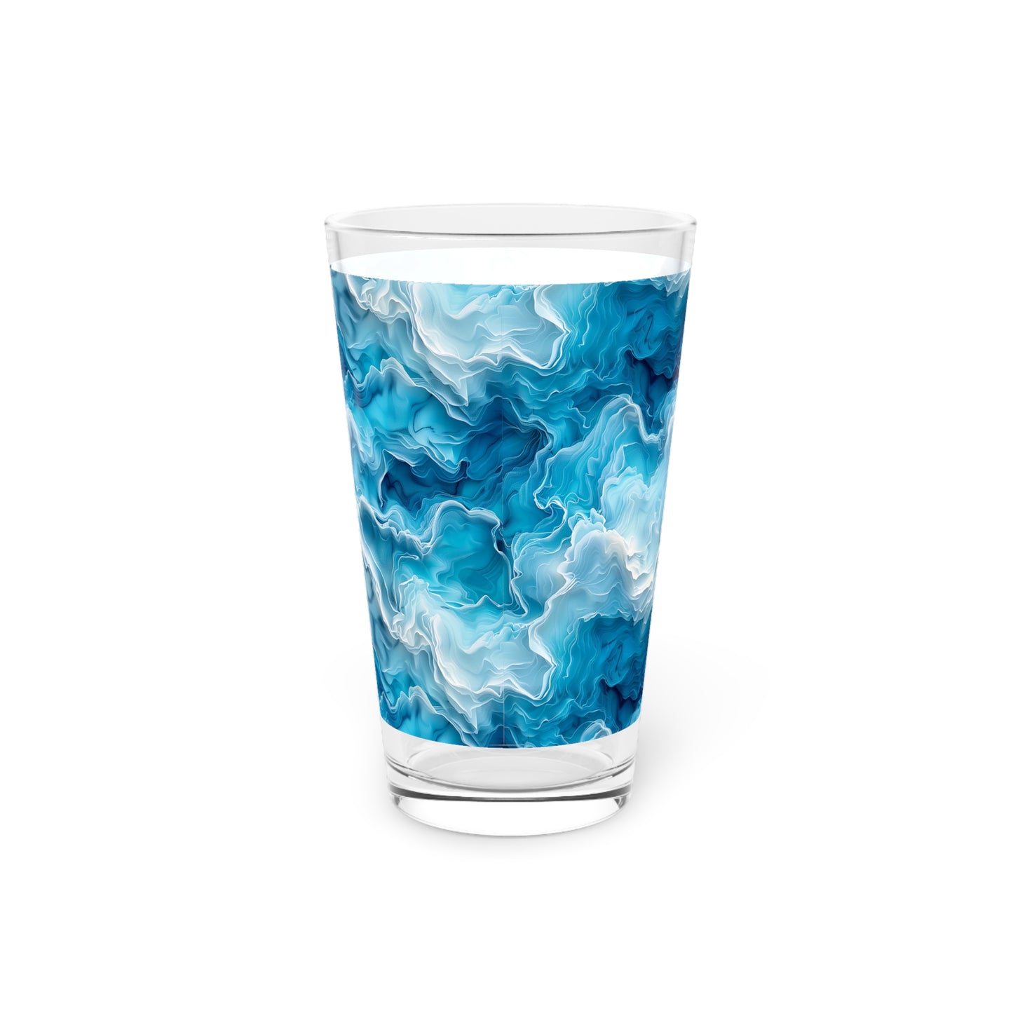 Glacial Caverns Pint Glass - 16 oz - Chill Your Sips with Glacial Beauty!