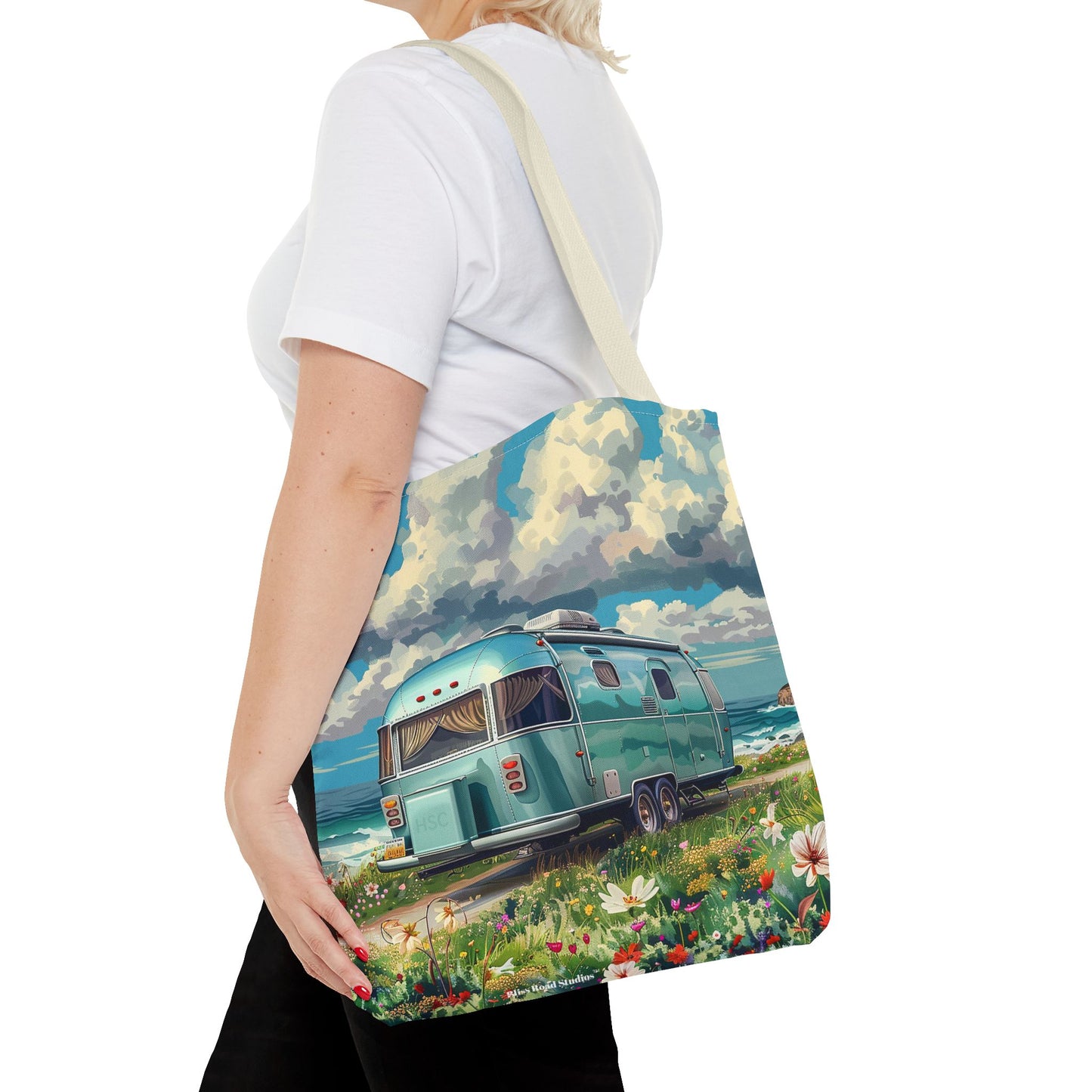 Retro Bliss Adventure Tote Bag - Adventure Awaits, Vintage Style! Available in 3 sizes.