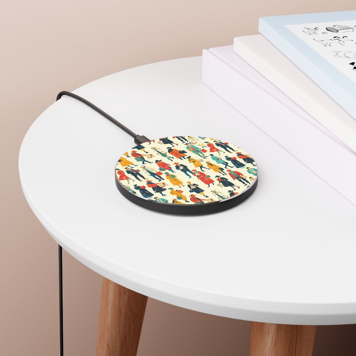 Literary People Wireless Charger - Charge Up Your Day with a Page from the City!