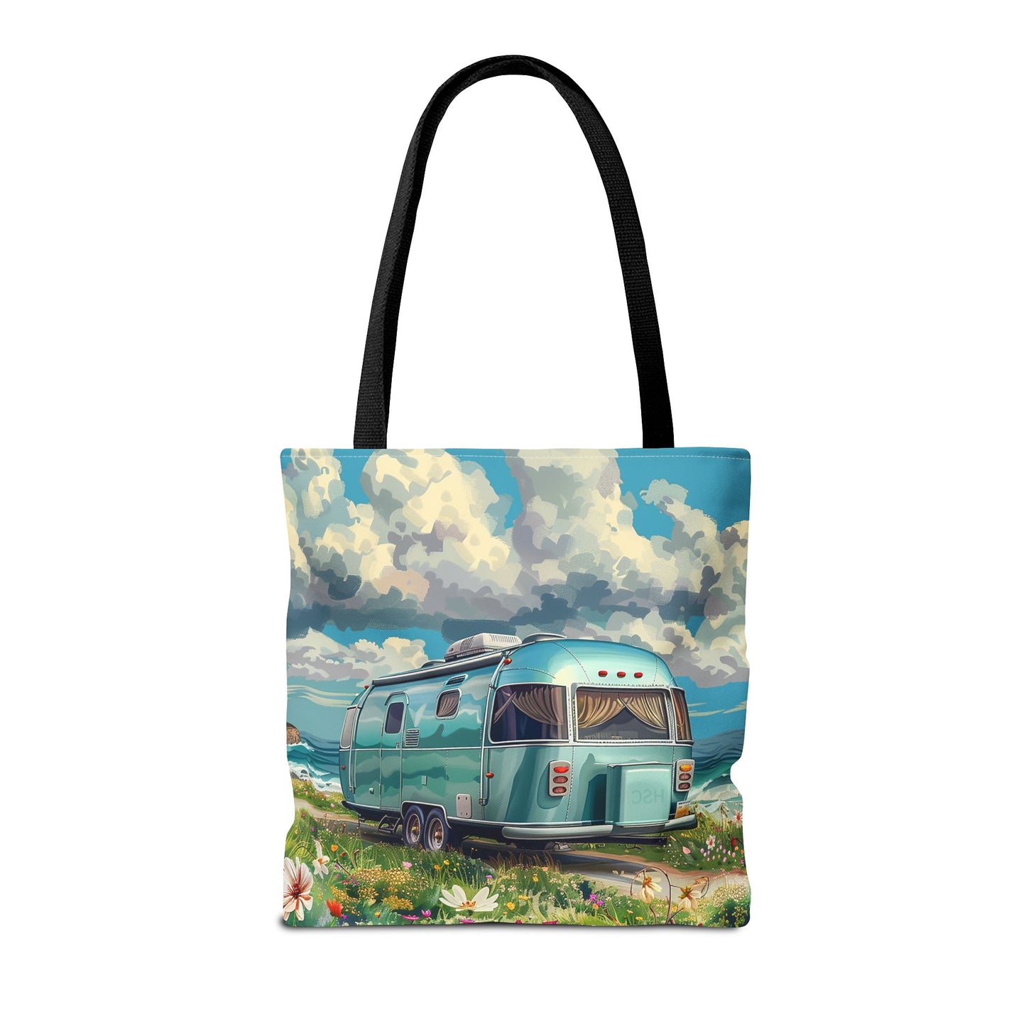Retro Bliss Adventure Tote Bag - Adventure Awaits, Vintage Style! Available in 3 sizes.