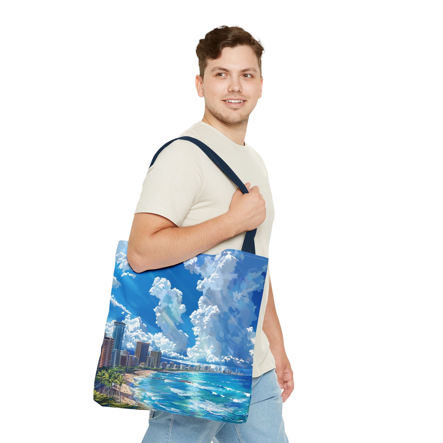 Waikiki Beach Tote Bag - Carry a Slice of Hawaiian Paradise Wherever You Go! Available in 3 sizes.