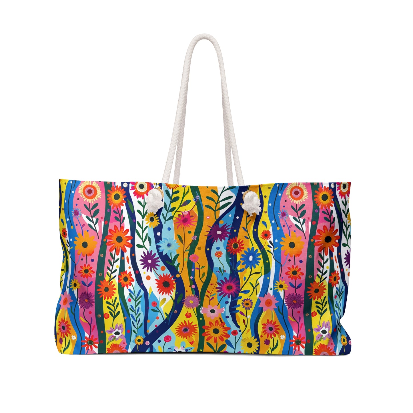 Floral Rhythms Weekender Bag - Flow with the Rhythm - Where Artful Design Meets Effortless Style!