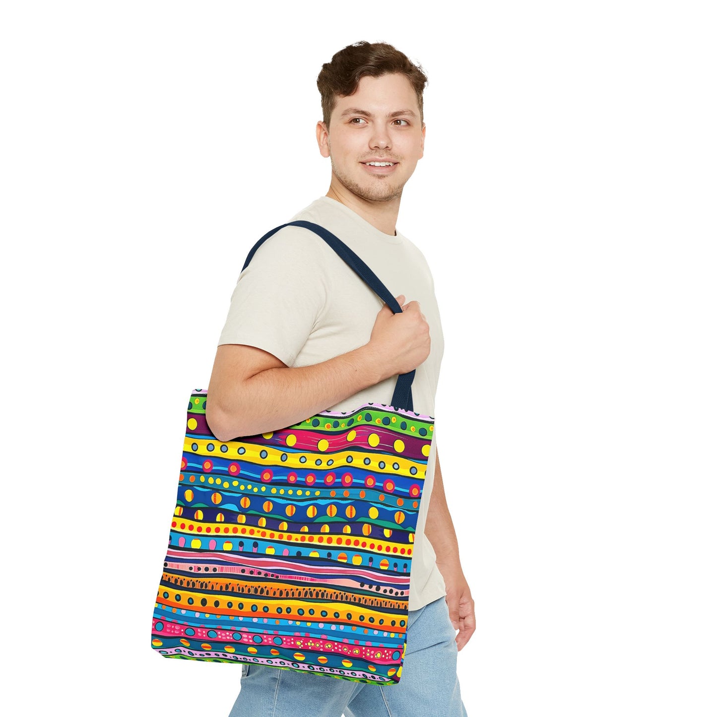 Pop Dot Parade Tote Bag - Make Every Day a Colorful Celebration! Available in 3 sizes.