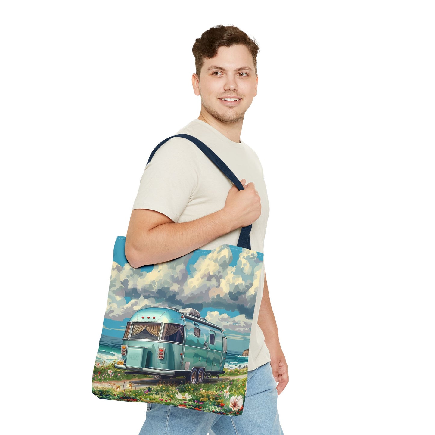 Retro Bliss Adventure Tote Bag - Adventure Awaits, Vintage Style! Available in 3 sizes.