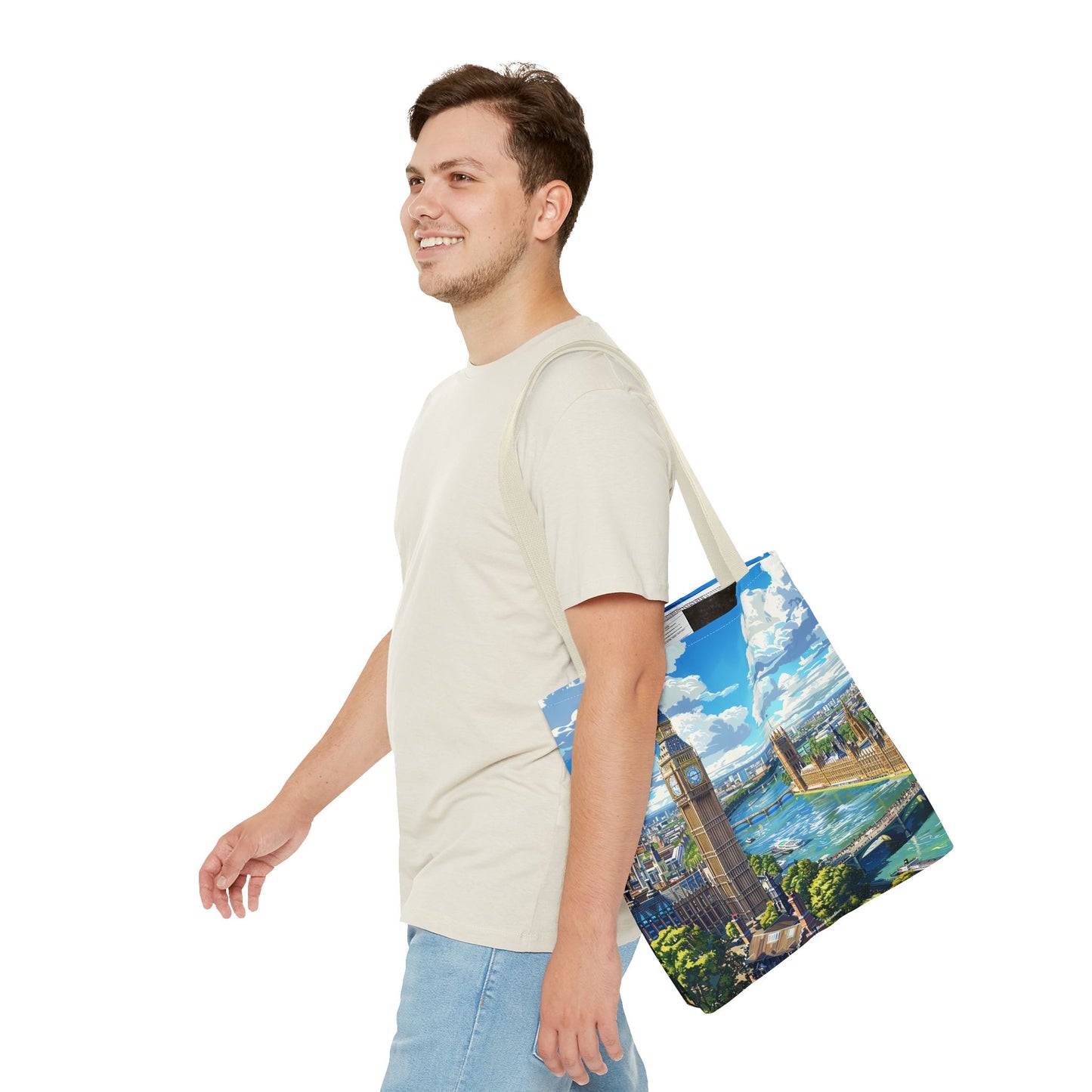 Big Ben River View Tote Bag - Carry the Timeless Charm of London's Iconic Skyline! Available in 3 sizes.