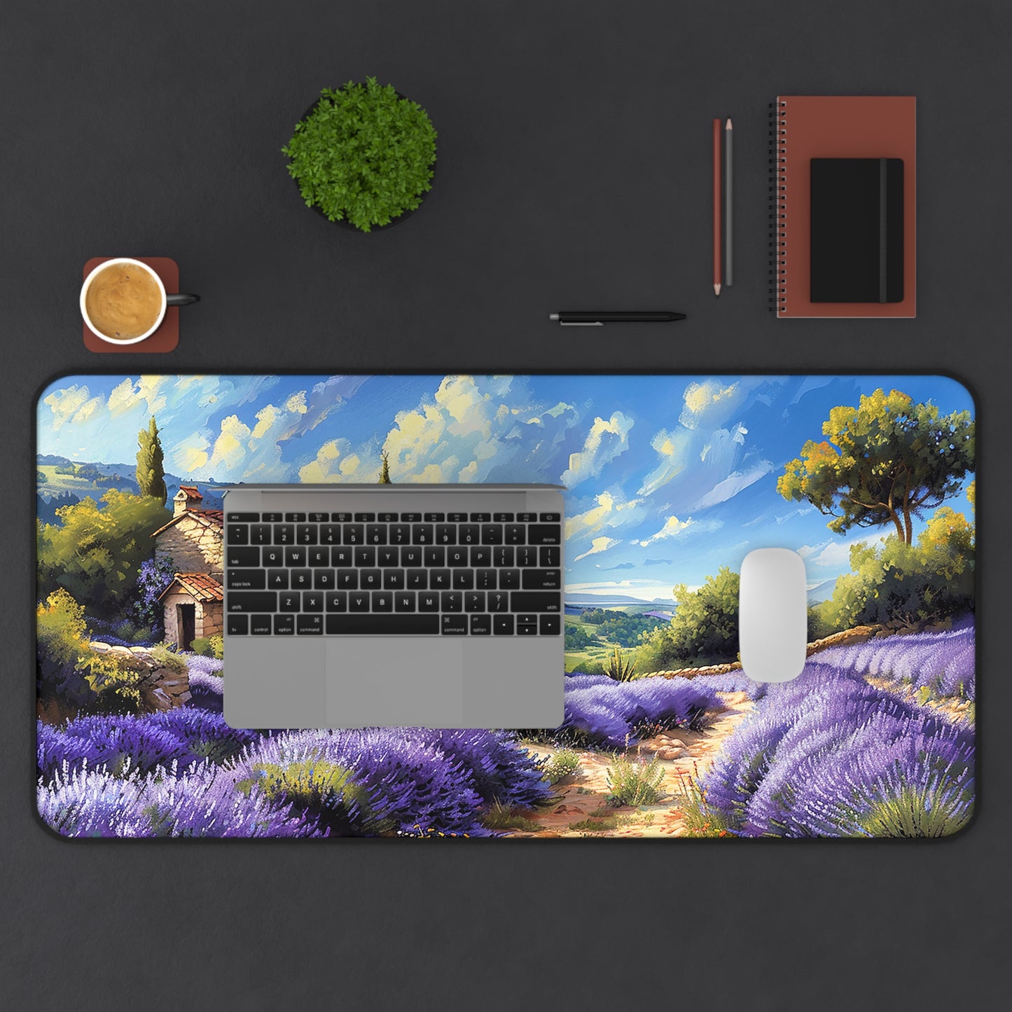 Tuscan Lavender Dreams Desk Mat (Desk Pad) - Capture the Essence of Provence - Available in 3 sizes.