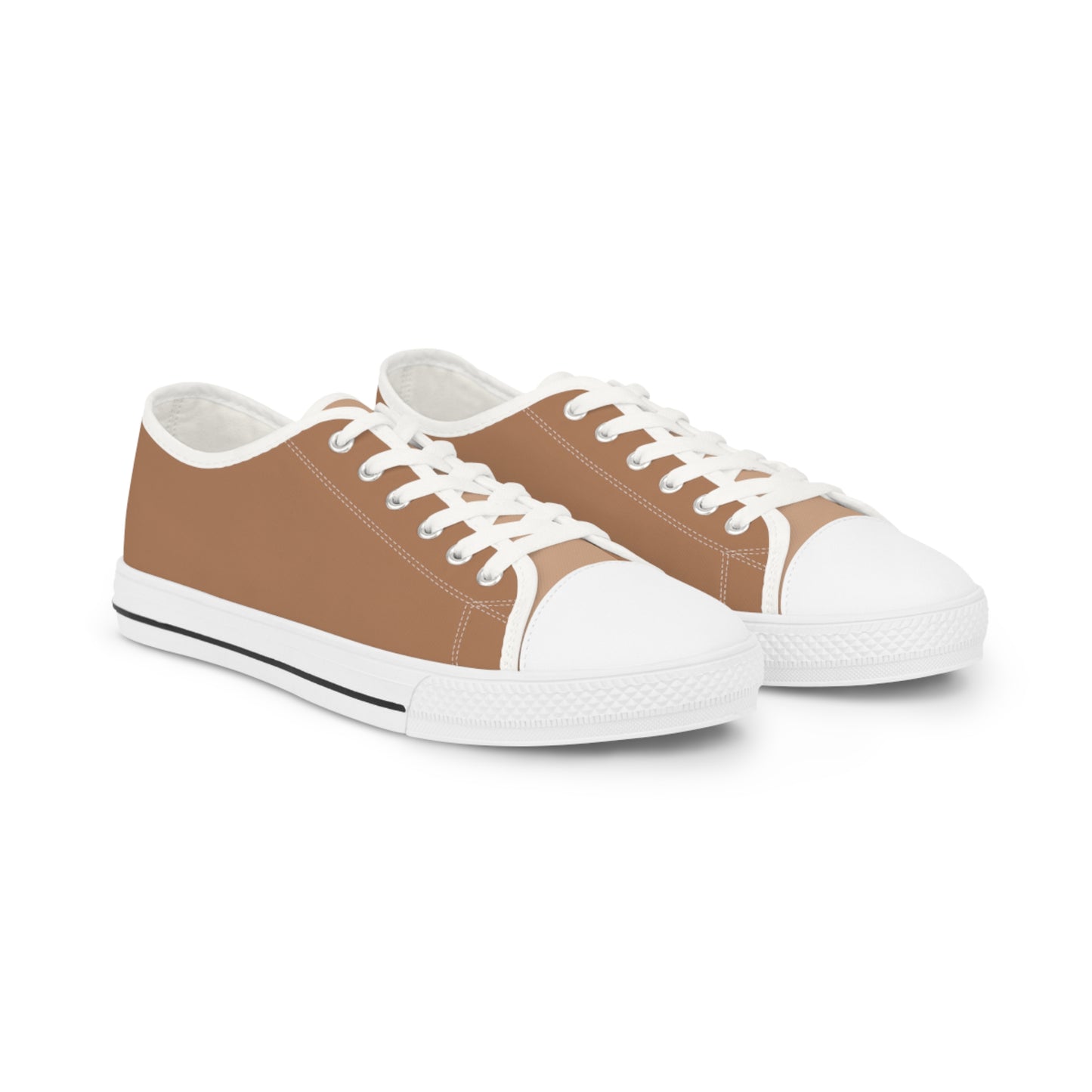 Cocoa Classic Men's Two-Tone Low Top Sneakers - Step Into Sophistication – Where Chocolate Hues Meet Modern Design!
