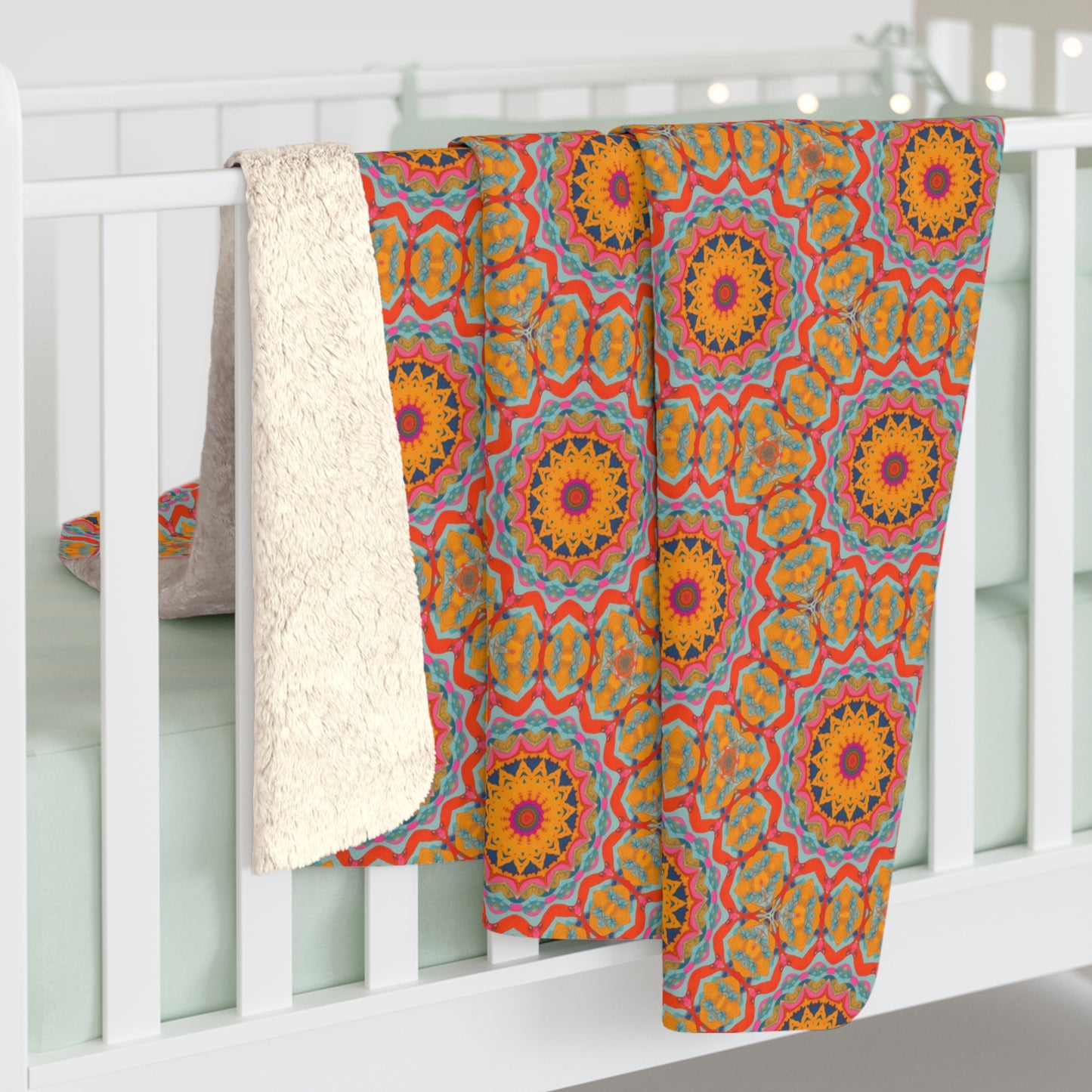 Golden Radiance Sherpa Fleece Blanket - Wrap Yourself in Golden Elegance! Available in 2 sizes.