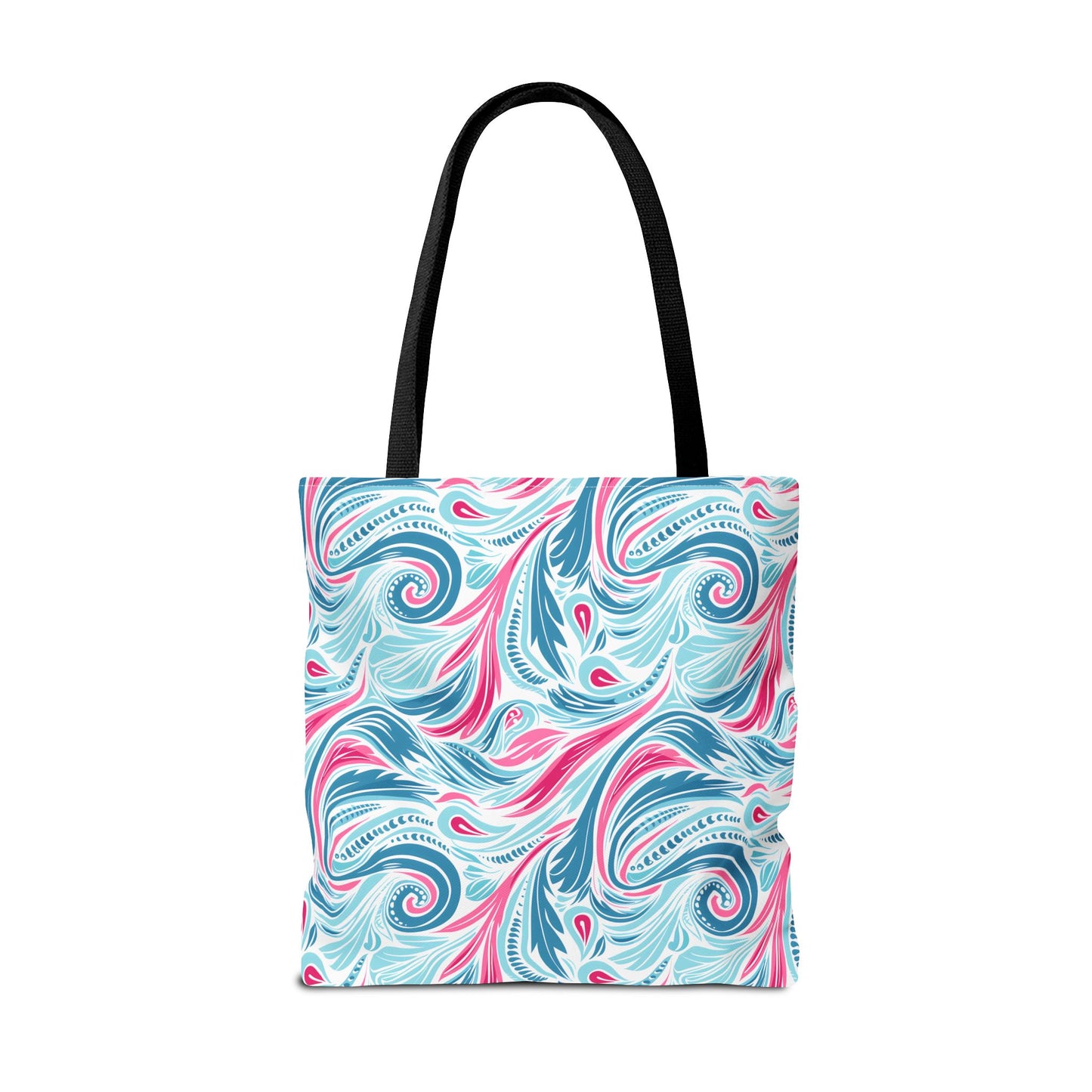Teal Tide Twirl Tote Bag - Go Through Life with Coastal Charm! Available in 3 sizes.
