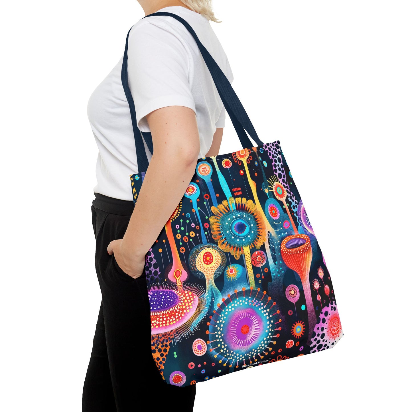Surreal Seascape Forest Tote Bag - Step into a Surreal Sci-Fi Seascape with Every Carry! Available in 3 sizes.
