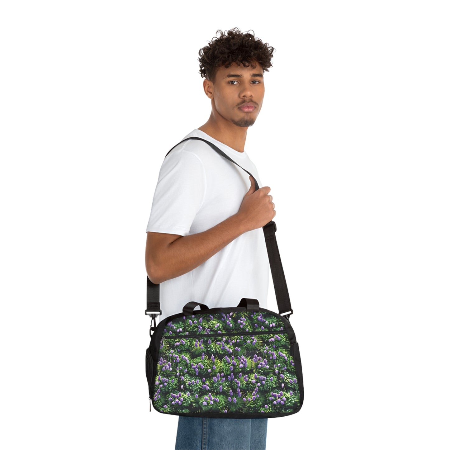 Lavender Dreamscape Fitness Gym Bag - Carry the Calm of Lavender Fields with You!