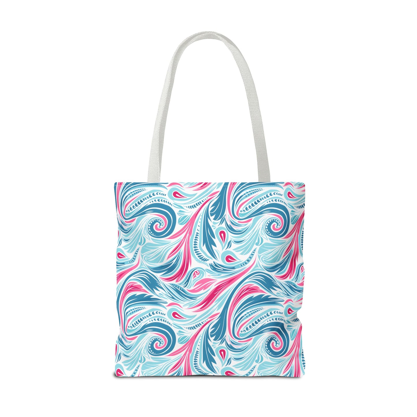 Teal Tide Twirl Tote Bag - Go Through Life with Coastal Charm! Available in 3 sizes.