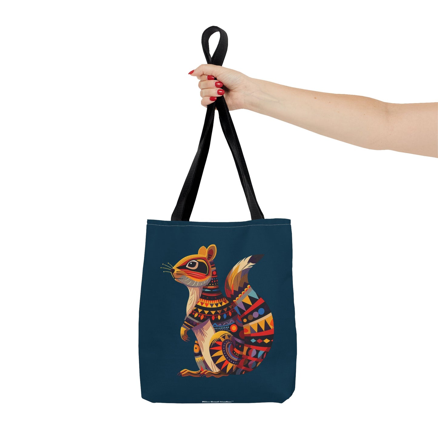 Autumn Squirrel Tote Bag - Wild Whimsy with a Tribal Twist! From our Spirit of the Wild Collection. Available in 3 sizes.