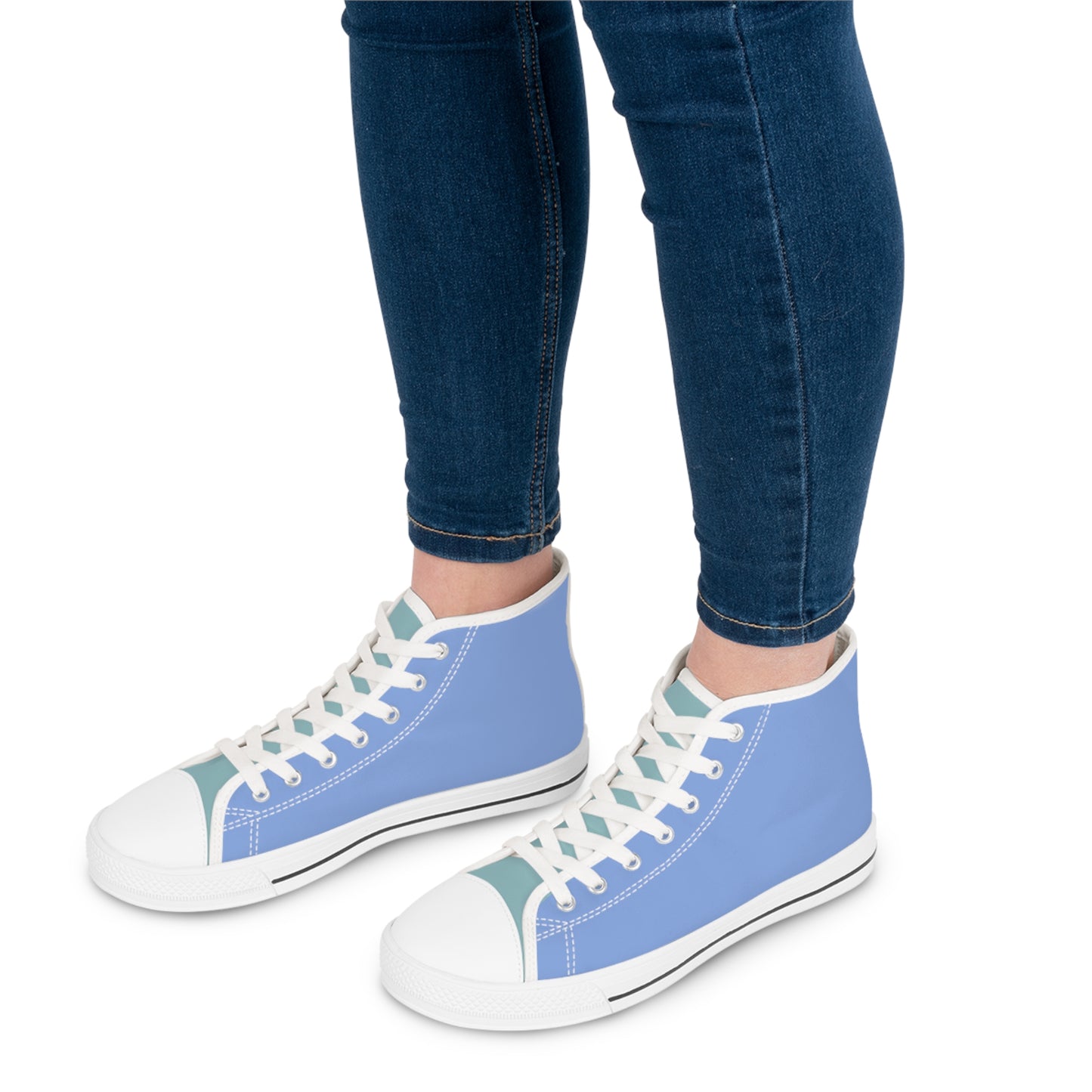Turquoise Breeze Ladies' Two-Tone High Tops - Breathe in Style - A Fresh, Breezy Take on Everyday Chic!