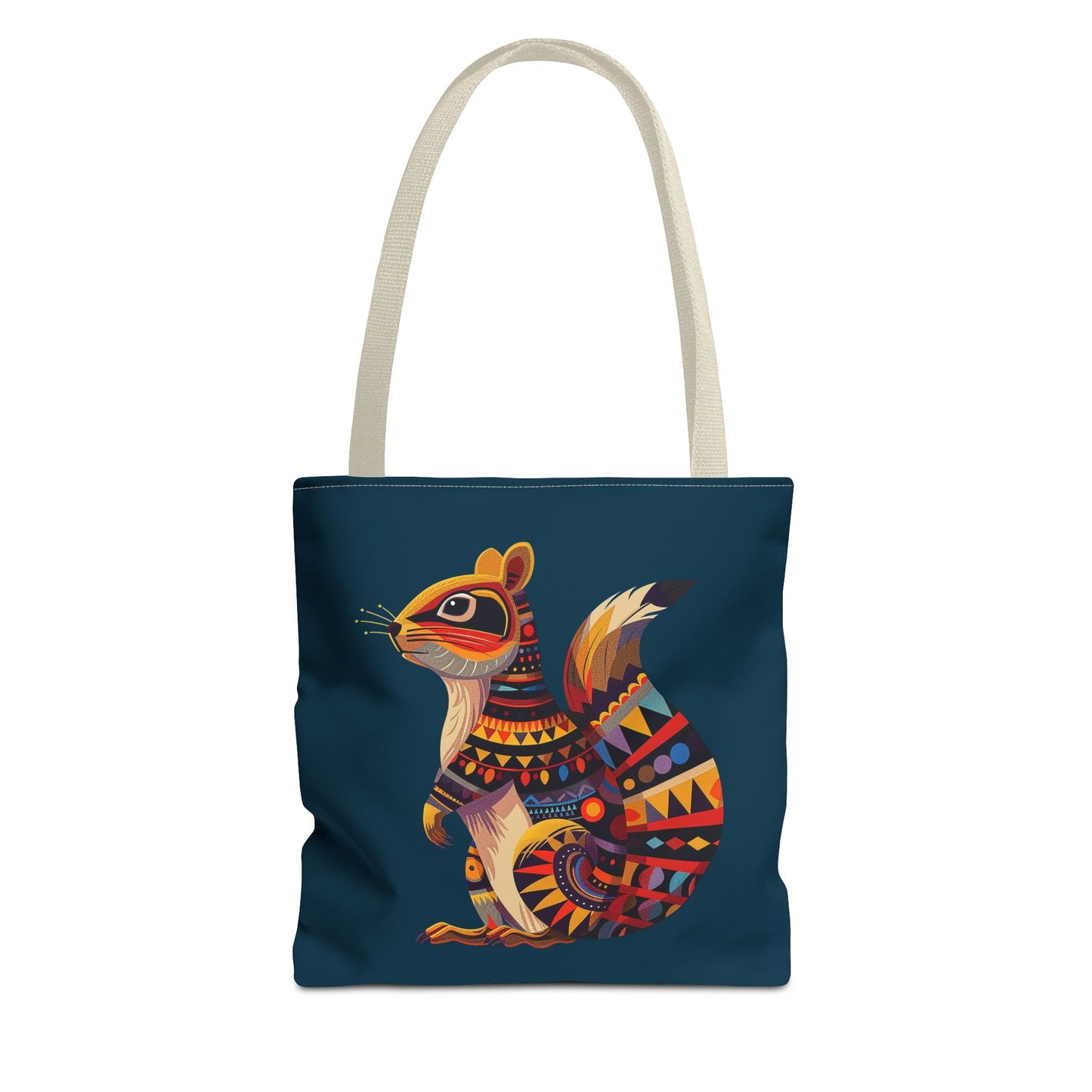 Autumn Squirrel Tote Bag - Wild Whimsy with a Tribal Twist! From our Spirit of the Wild Collection. Available in 3 sizes.