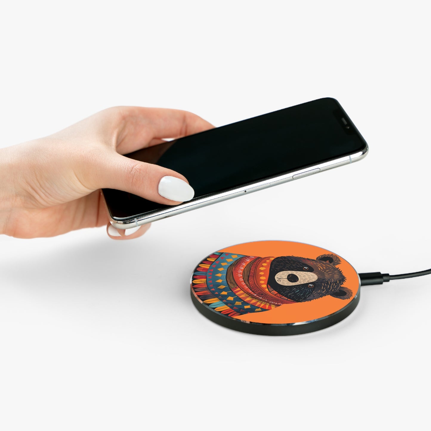 Uncle Bear Wireless Charger - Power Up in Style - Warmth & Wisdom at Your Fingertips! From Our Bear Family Collection.