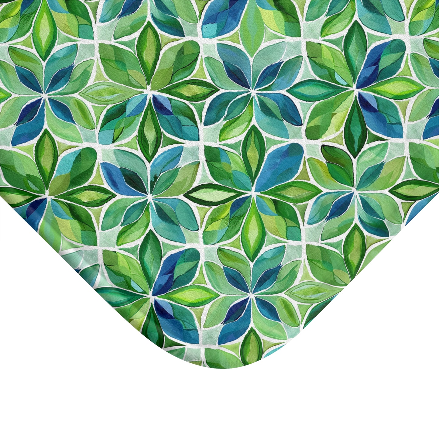 Spring Geo Bath Mat - Step into a Kaleidoscope of Color and Style! Available in 2 sizes.