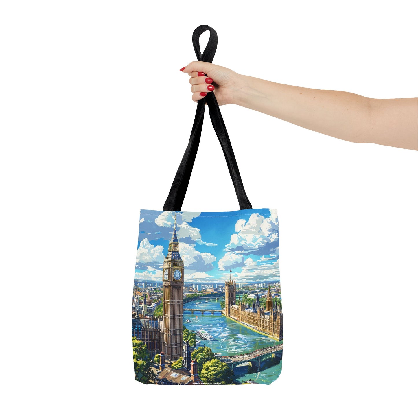 Big Ben River View Tote Bag - Carry the Timeless Charm of London's Iconic Skyline! Available in 3 sizes.