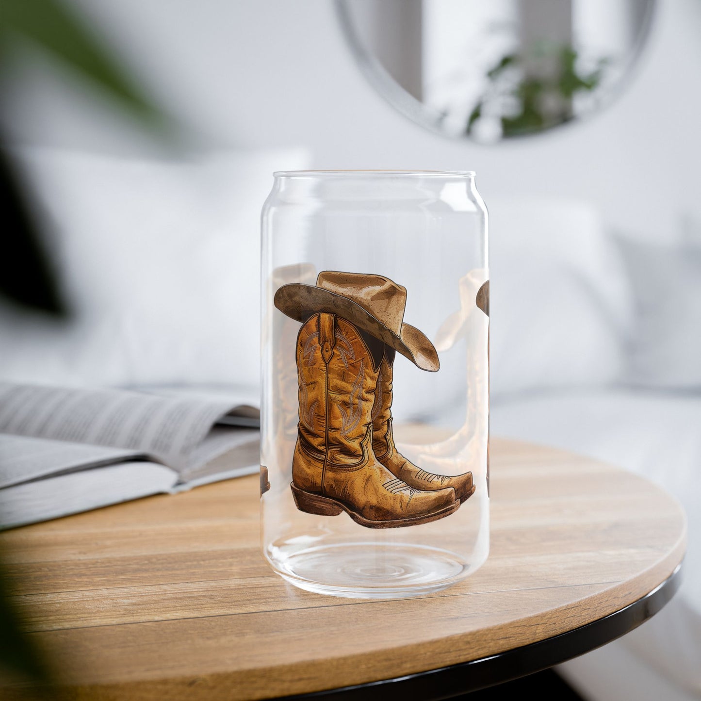 Lone Star Legends Sipper Glass Tumbler - 16 oz - Sip with the Spirit of the Wild West! Yee Ha!