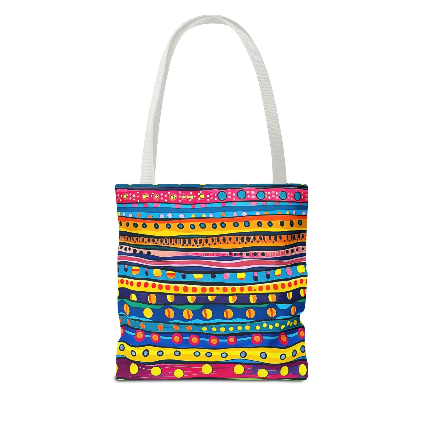 Pop Dot Parade Tote Bag - Make Every Day a Colorful Celebration! Available in 3 sizes.