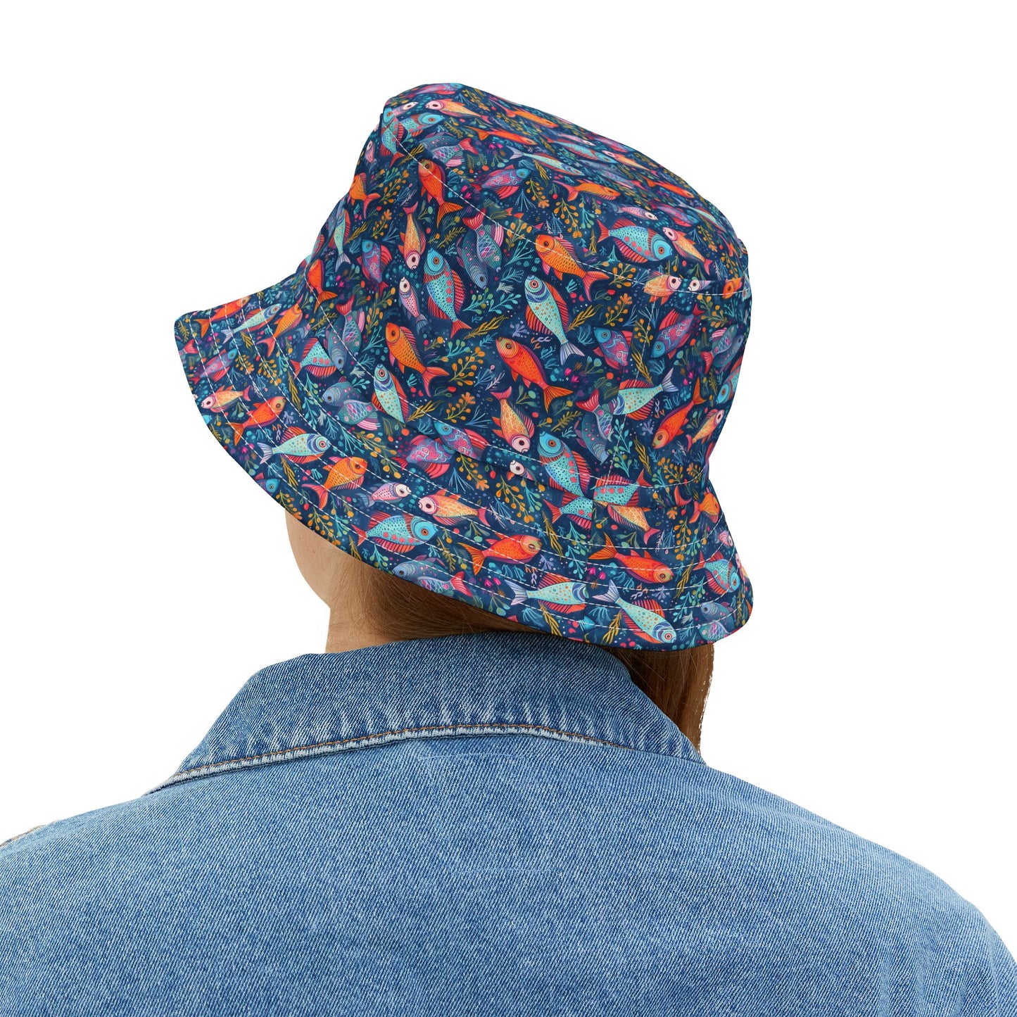 Fun Fish Bucket Hat - Swim in Style with our Fun Fish Bucket Hat! Available in 2 sizes.
