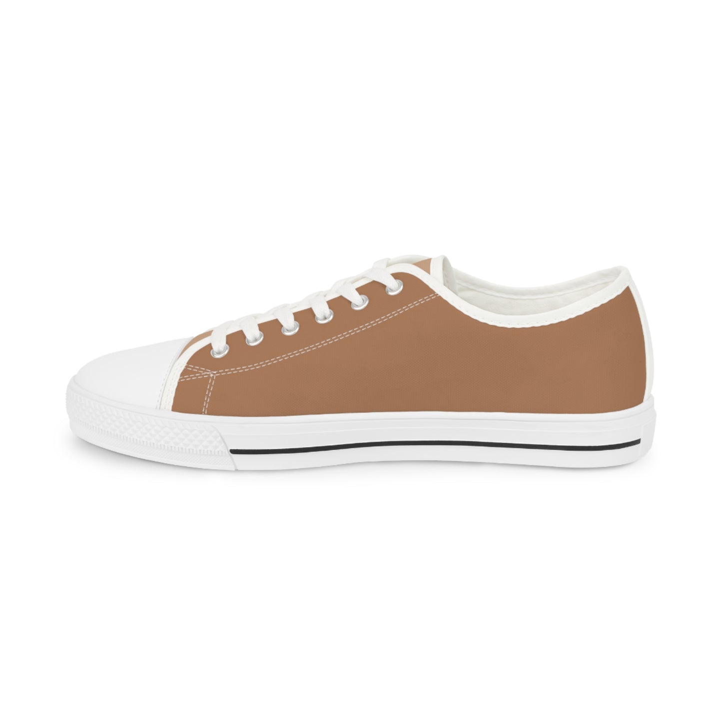 Cocoa Classic Men's Two-Tone Low Top Sneakers - Step Into Sophistication – Where Chocolate Hues Meet Modern Design!