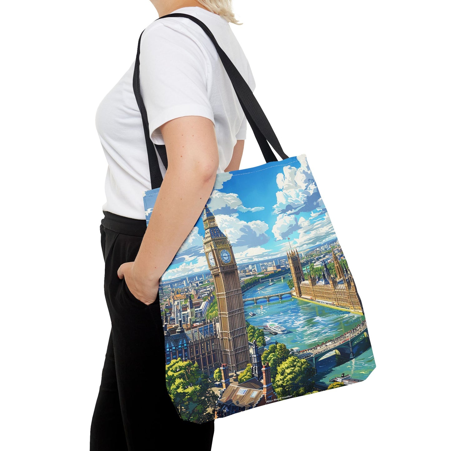 Big Ben River View Tote Bag - Carry the Timeless Charm of London's Iconic Skyline! Available in 3 sizes.