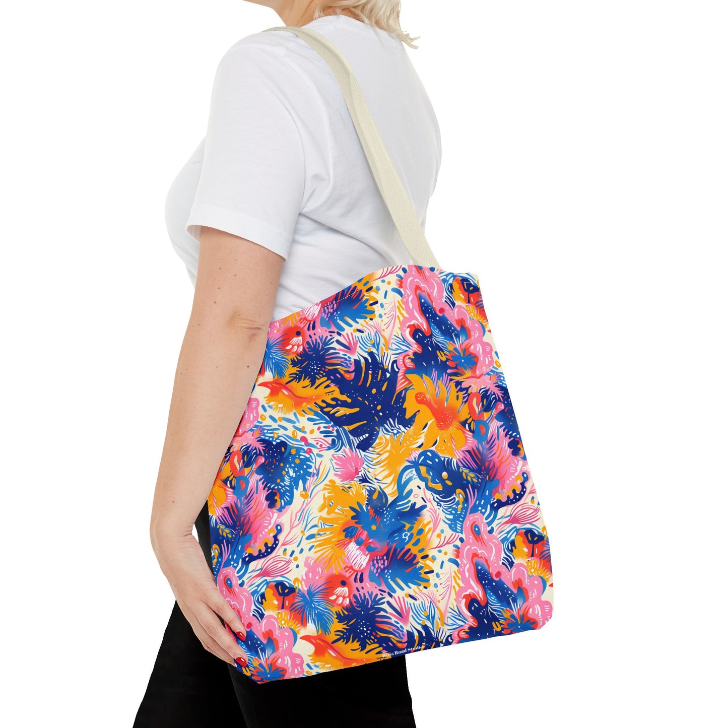 Splatter Blossom Tote Bag - Make a Splash with Every Step! Available in 3 sizes.
