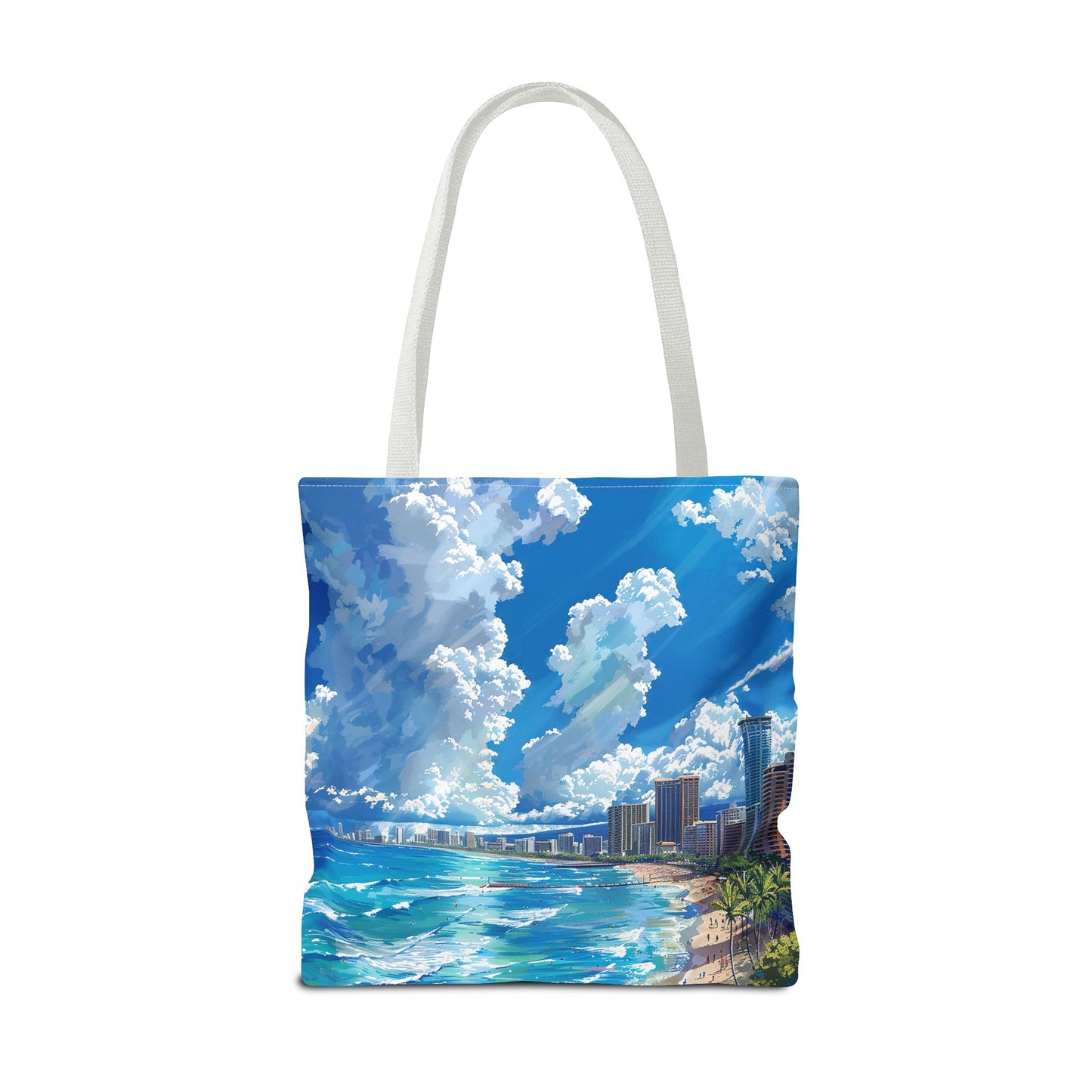 Waikiki Beach Tote Bag - Carry a Slice of Hawaiian Paradise Wherever You Go! Available in 3 sizes.
