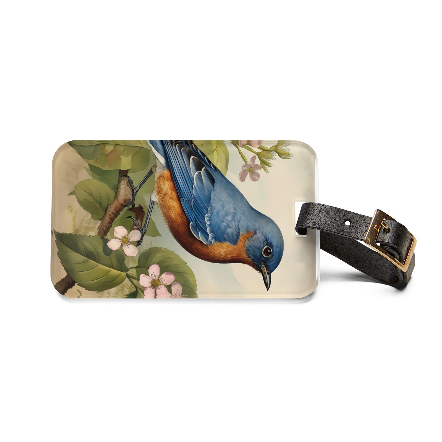 Bluebird Botanical Acrylic Luggage Tag - Travel with Nature’s Grace—The Bluebird Botanical Acrylic Luggage Tag!